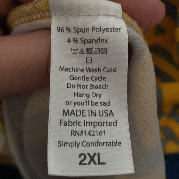 Lularoe 2xl Amelia dress with zipper and pockets - grey/goldenrod - Picture 4 of 4